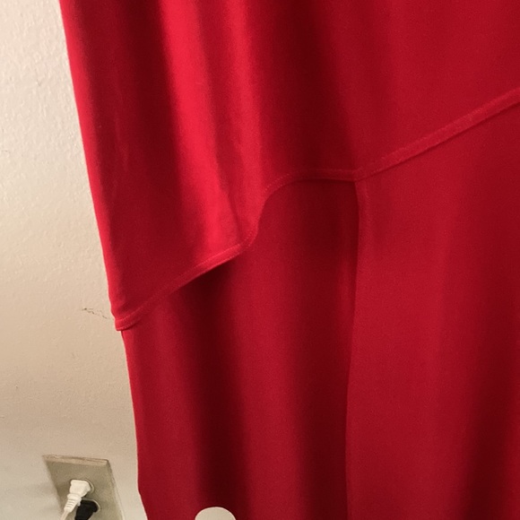 DKNY Large Red High and low midi dress - Picture 3 of 10